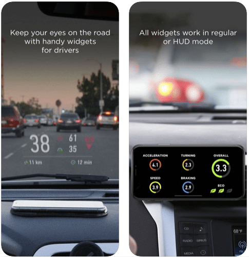 HUD Widgets — Driving widgets with HUD mode